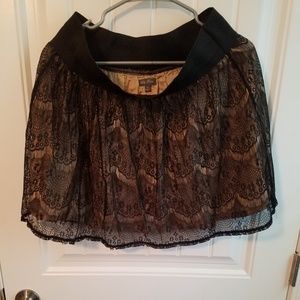 Lily Rose black and gold lace skirt